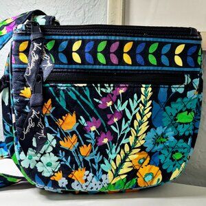 Vera Bradley Midnight Blues Little Flap Hipster Crossbody Bag Retired